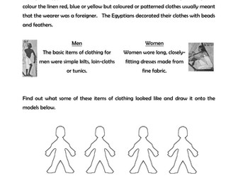 Ancient Egyptian fact finding comprehensions. 