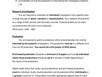 A2 Media Studies Production/MS3