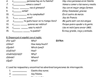 Talking Preparation - Question words