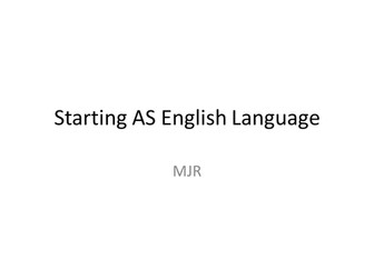 Spoken Language and Language and Power