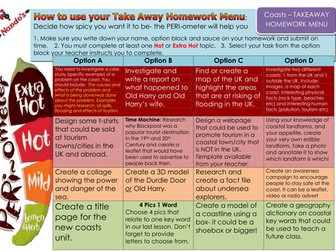 Takeaway Homework Coasts