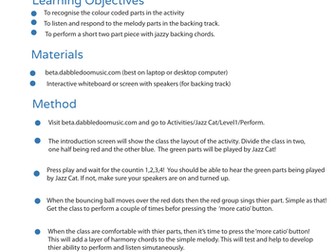 Singing do, re, mi with Jazz Cat