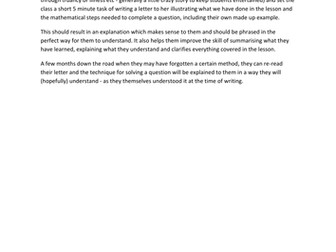 Reflect on work Plenary - 'Little Miss No-Show'