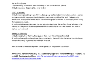 Lesson Planner Resources 15 May