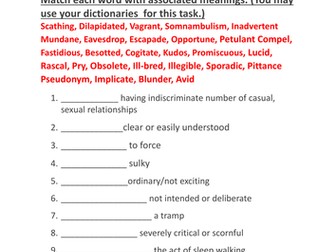 Ambitious Vocabulary