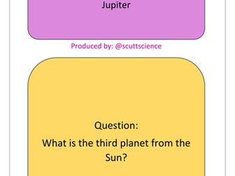 Earth and space loop cards - planets, stars, orbits, years, days, seasons