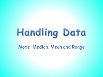 Mode, Median, Mean and Range PowerPoint