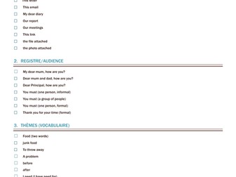 French B IB SL Paper 2 Common mistakes