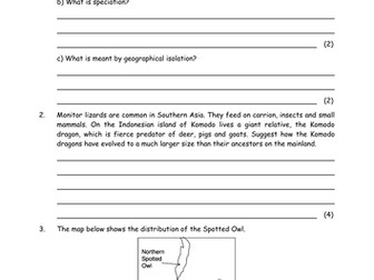 Biology: Species and speciation