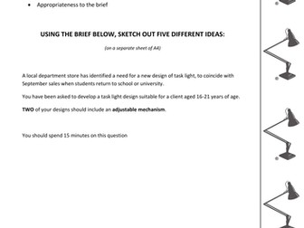 AQA Resistant Materials Exam Prep - Task Lighting