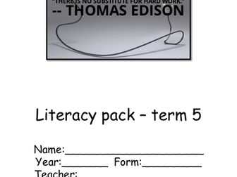 Literacy Homework Booklet 5