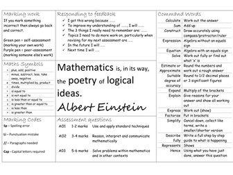 Mathematics Marking and Literacy Mat
