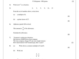 IGCSE Mathematics - Numbers Revision