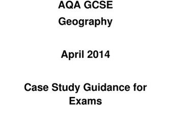 AQA A GCSE Geography Case Study Guidance