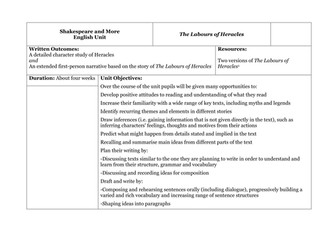 The Labours of Heracles- KS2 unit plan