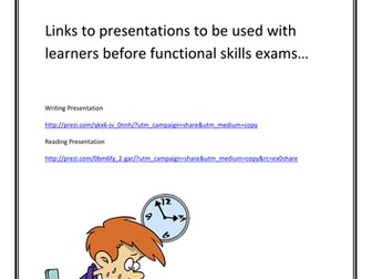 Writing and Reading Entry Level Functional Skills Presentation