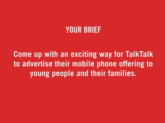 REAL Advertising Brief from TalkTalk