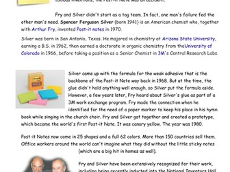 Spencer Silver Bio Worksheet