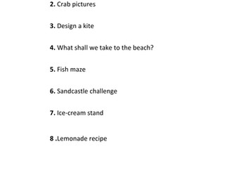 Early Years Beach Day activities