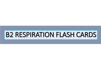 AQA Respiration Flashcards