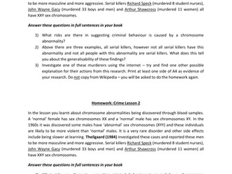 GCSE PSYCHOLOGY CRIME