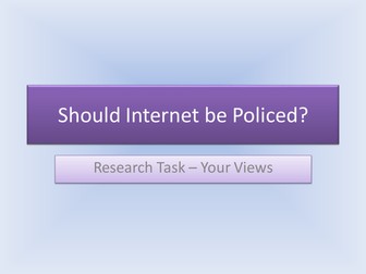 Does Internet require Policing? 