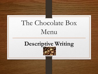 The Chocolate Box Menu