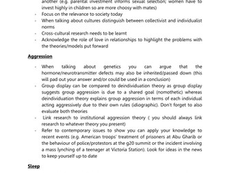 PSYCHOLOGY A2 AGGRESSION