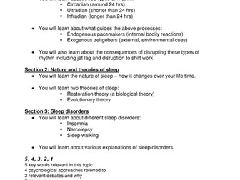 PSYCHOLOGY A2 BIOLOGICAL RHYTHMS