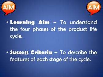 The Product Life Cycle & Boston Matrix