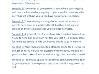 Year 8 PSHE scheme of work on safety