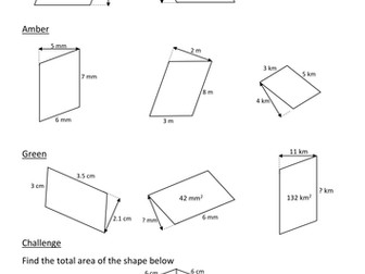 Area of parallelograms
