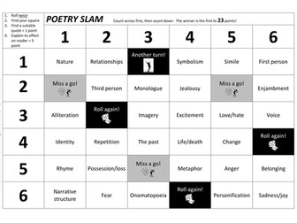 Mrs God's 'Poetry Slam' Board Game