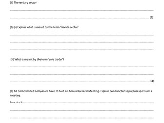 Types of Business Organisations
