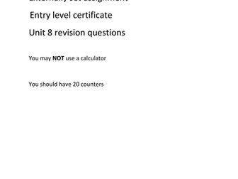 Entry level certificate maths unit 8