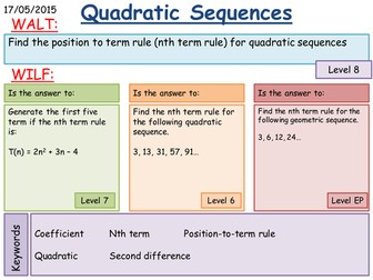 Quadratic Sequences