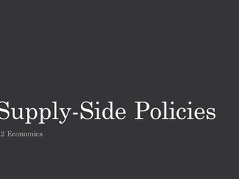 Supply-Side Policies