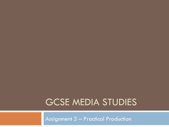 GCSE Media Practical Production - Magazines