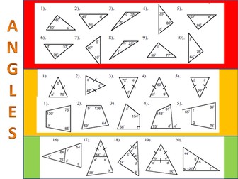 Angles RAG Worksheet