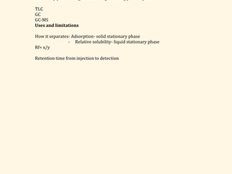 Notes on OCR A A2 Chemistry on Chromatography- short