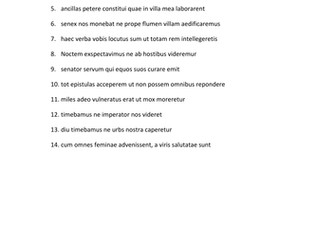 Latin GCSE - Practising uses of the subjunctive