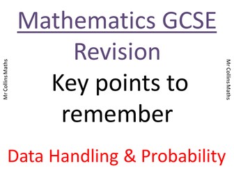 GCSE Mathematics Data Handling Revision/Key Points