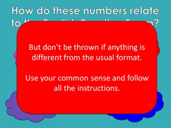 Last minute English Language Exam revision game