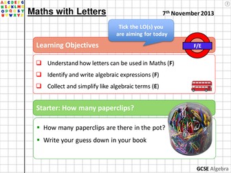 Algebra lessons KS3-KS4