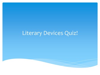 Literary Devices Quiz