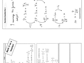 Revision booklets - A and A* questions