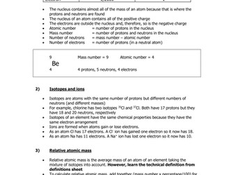 OCR AS CHEMISTRY REVISION NOTES