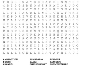 The Spanish Armada Word Search