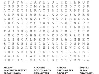 The Battle of Hastings Word Search