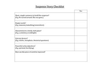 Suspense Checklist
